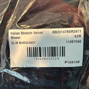 Bonobos ItalianStretch Velvet Blazer - Slim Burgundy